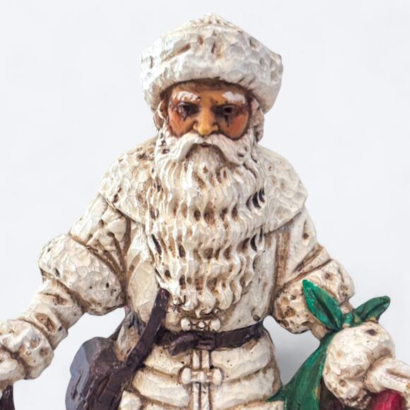 VTG 80s 1989 Enesco St Nicholas Santa Music Box Figurine Plays Jolly Old St Nick - Picture 9 of 12